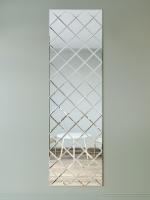 Зеркальное панно на стену из зеркальной плитки 18 см с фацетом 10 мм (размер 77х255см) в интернет магазине Зеркальной плитки Топ Декор